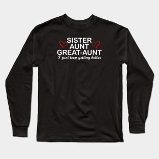 Mother's Day Gifts from Grandkids Sister Aunt Great Aunt Long Sleeve T-Shirt